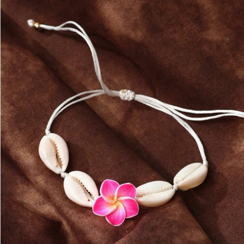 ⚠️Clearance Beige & Pink Flower And Shell Decor Bracelet SS - Picture 3 of 3